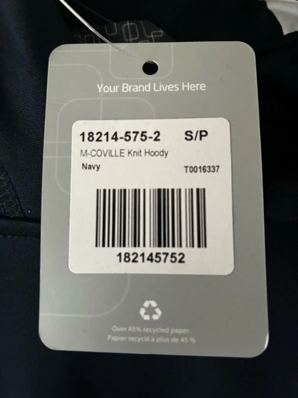 Curaleaf Navy Hoodie Sweatshirt with White Logo - Women MD - Picture 3 of 4